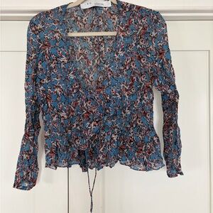 IRO Multicolor Abstract Print Blouse